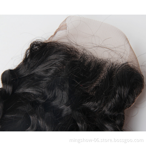 Double drawn deep curly bundles, malaysian deep curly human hair weave with closure